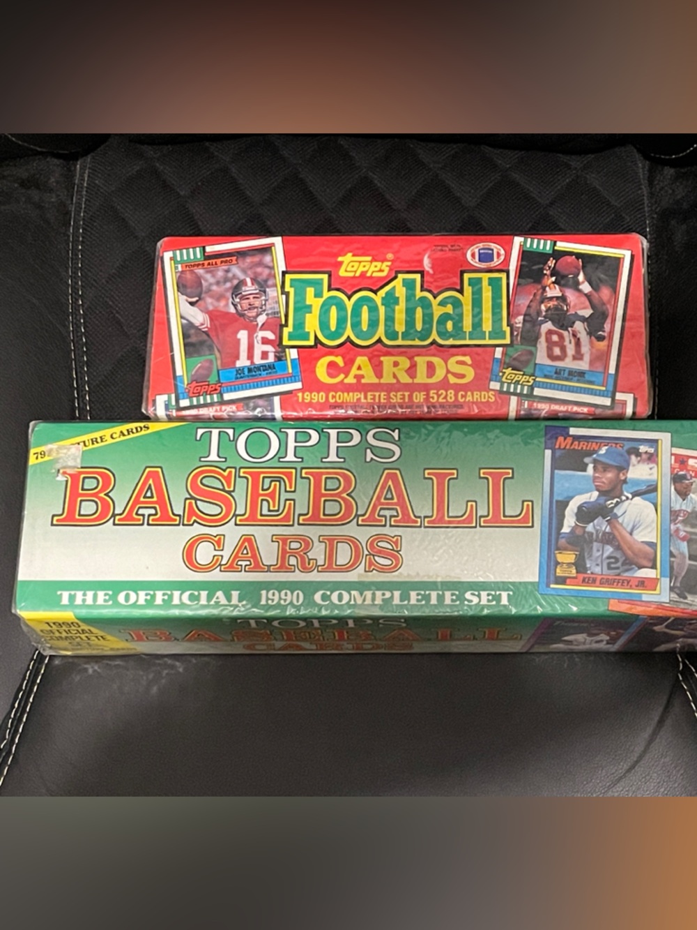 1990 Topps Baseball & 1990 Topps Football Factory sets.